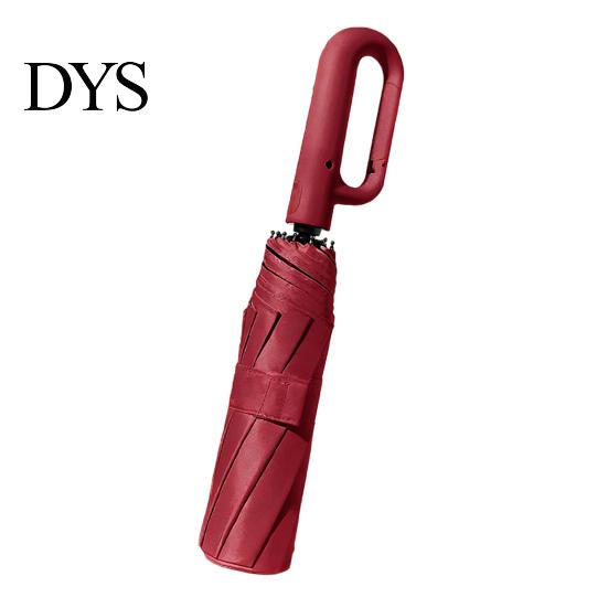 10 Ribs Umbrella Automatic Folding with Carabiner Handle, UV Rain Protection Travel Portable Sun Umbrella, Windproof 10-Rib for Women Men Lightweight
