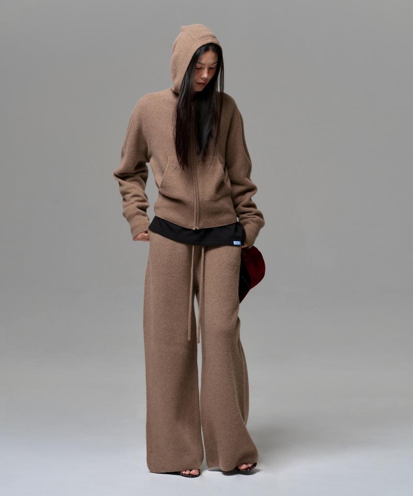 Ira Women Cashmere Blend Relaxed Knit Sweatpants - Neutral Brown