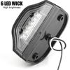Universal 6 LED Motorcycle License Plate Light, 12-24V White Waterproof Number Plate Lamp for Dirt Pit Bike ATV UTV