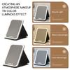 3 Colors LED Desktop Makeup Mirror with Light Women Female Portable Touch Screen Dressing Mirror Fill Light for Home Bedroom