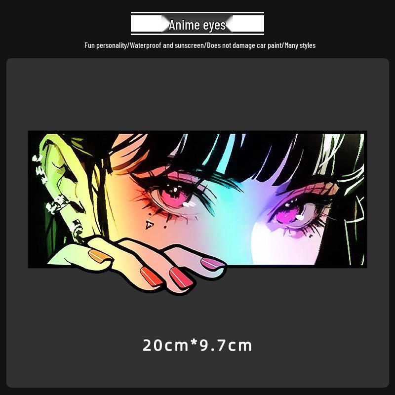 Anime Augen Rücklicht Aufkleber: Einzigartige Rennrad- & Autodekoration