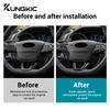 Echte Weiche Kohlefaser Für Ford Focus SE Ecoboost 2015 2016 2017 2018 Auto Lenkrad Knopfrahmen LHD RHD Aufkleber