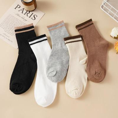 Calzini di Cotone da Donna Deodoranti e Assorbenti il Sudore Calzini a Mezza Gamba Casual Classici Tinta Unita Versatili Calzini Senza Cuciture Calzini Trendy da Studente