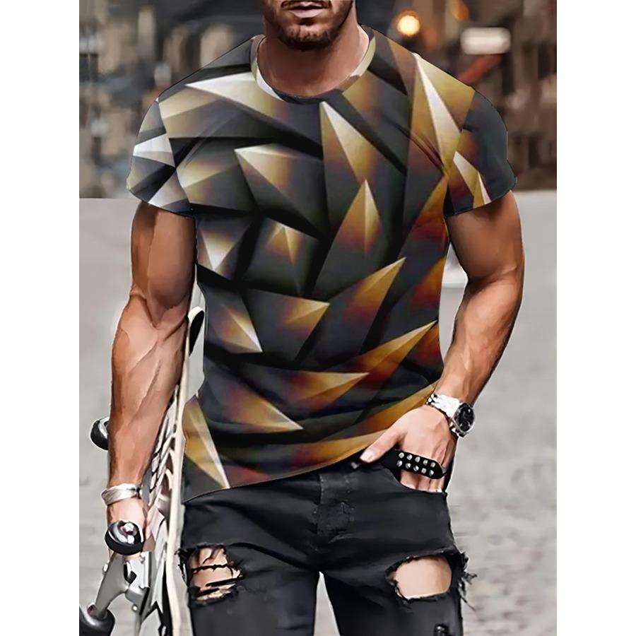 Trička s bílým vlčím vzorem Léto Černá Trička Muži Streetwear Tričko s 3D tiskem Móda O Krk Topy s krátkým rukávem