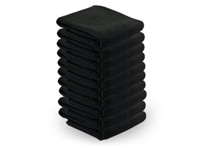 Microvezeldoek 73 x 40 cm 10 stuks. zwart