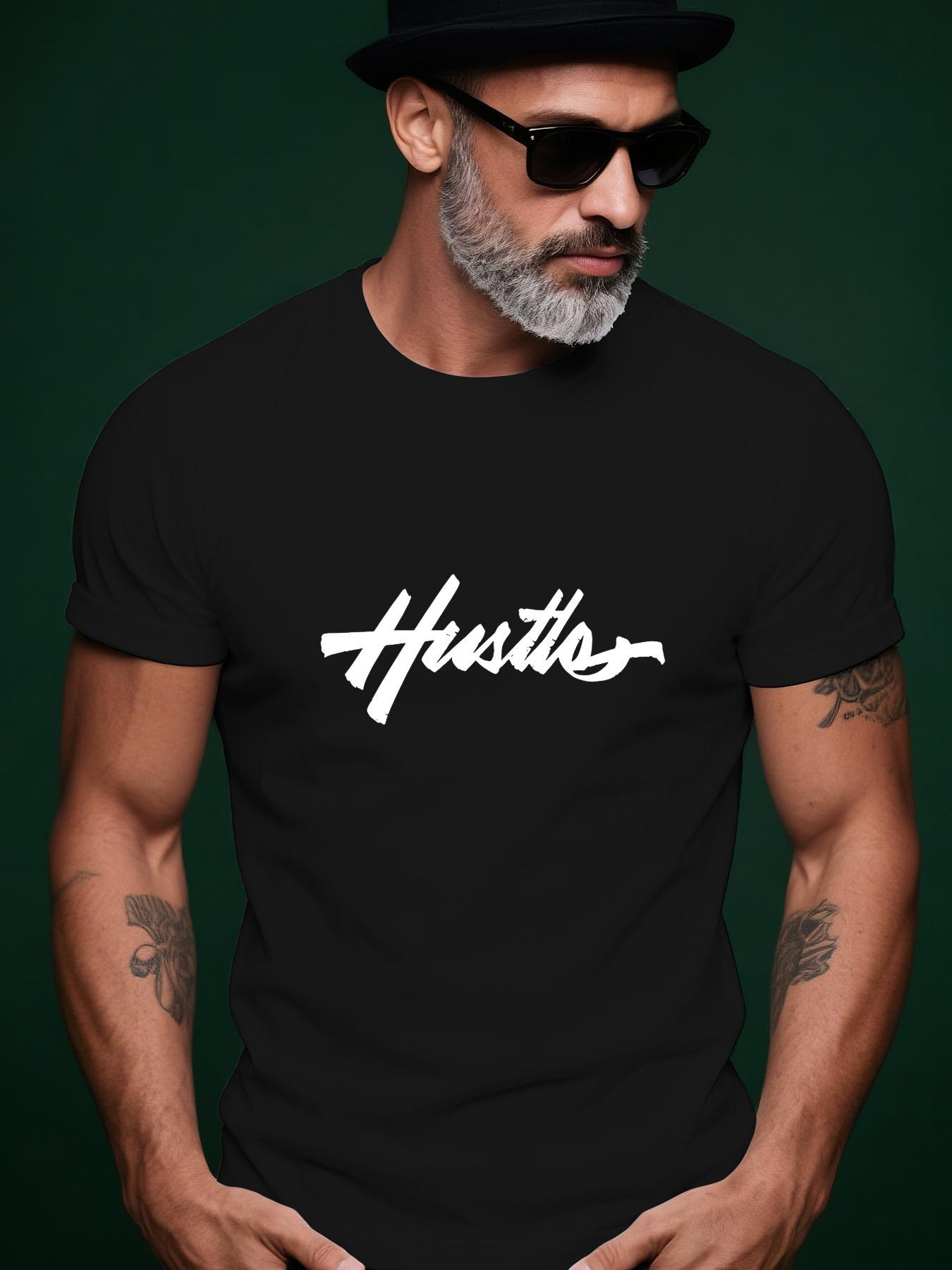 Light Blue Hustle Graphic Tshirt - Bold White Lettering XXXXL