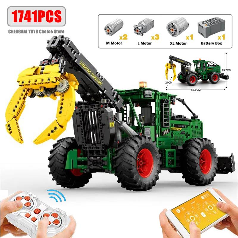 High-Quality 1741Pcs High-Quality Rc High-Quality Timber High-Quality Tractor High-Quality Building High-Quality Blocks High-Quality Farm