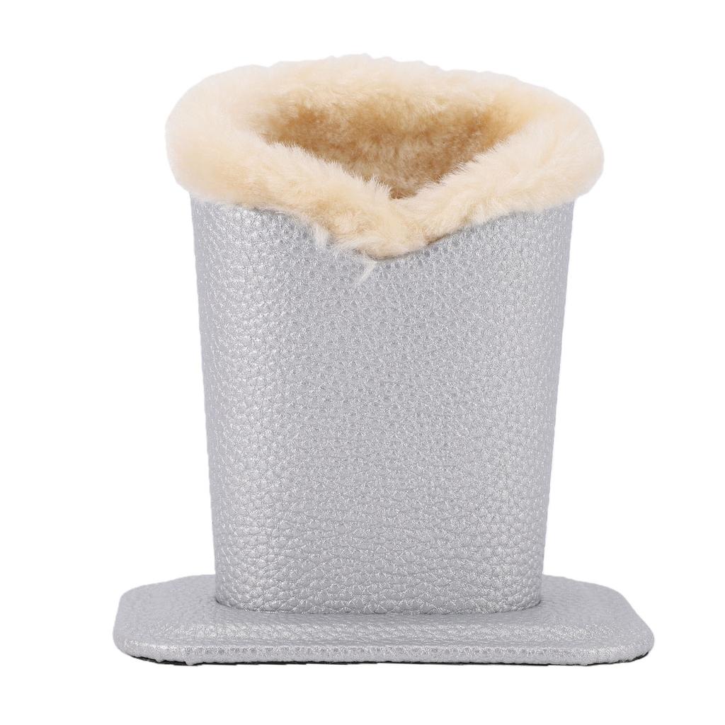 Plush Lined Eyeglasses Holder PU Anti Scratch Glasses Storage for Sunglasses Silver