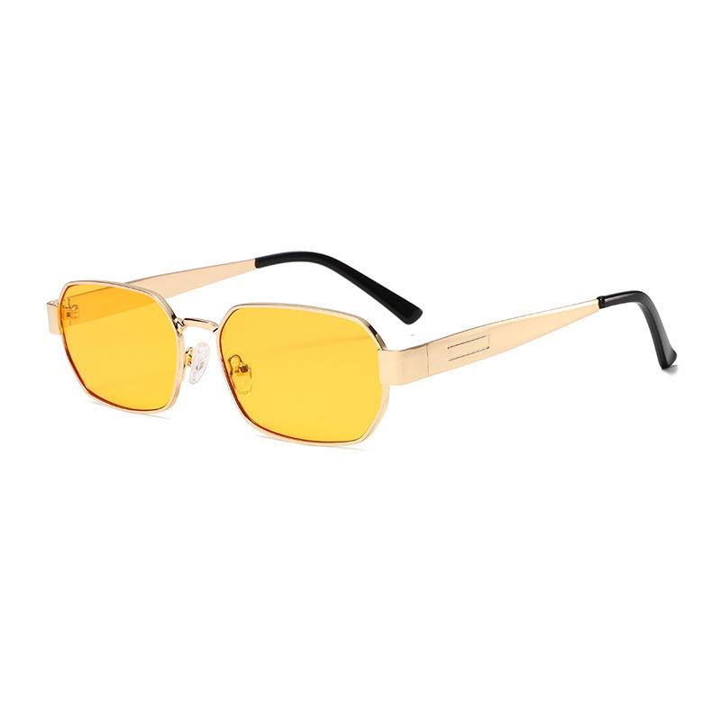 2320 Small Square Metal Sunglasses - UV400 Protection Retro Chic Sun Glasses for Men and Women, European American Fashion 509333