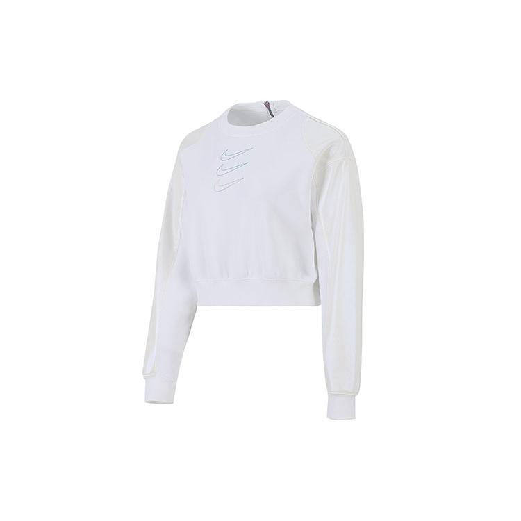 Nike Sweatshirts Women's White Crew Neck Thickened Regular DM7658-100