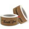 Adhesive Kraft Paper Thank You Stickers for Sealing & Baking - Cake Stickers for Order Packaging