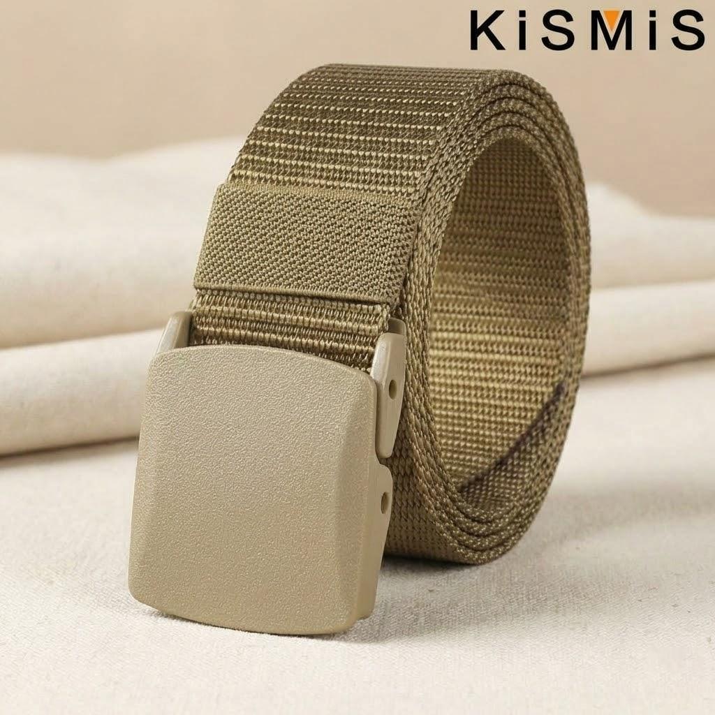 

Adjustable Nylon Canvas Tactical Belt for Men Comfortable Durable Outdoor Training Work Accessory хаки