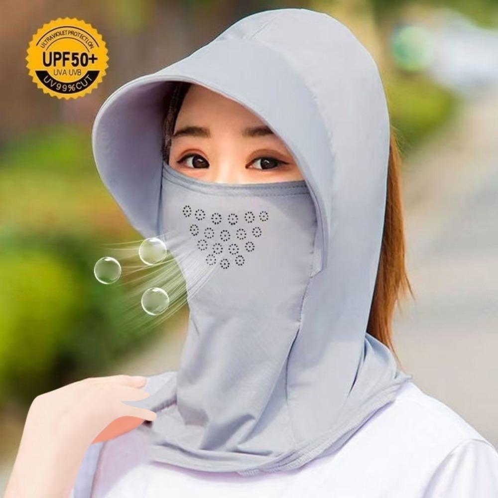 Ice Silk Visor Cap Breathable Sunscreen Hat New Pullover Cap  Cycling