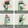2026 New New Rotary Vegatble Grater Manual Mandoline Slicer with 3 Drum Blades Kitchen Vegetable Slicer Grater Cutter