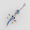 Butterfly Belly Button Ring Stainless Steel Fashion Jewelry Stud