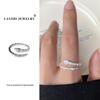 "Lanzhi 925 Sterling Silver Cat Ring – Light Luxury Open Index Finger Jewelry"