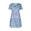 Chic Floral Print V Neck Short Sleeve Loose Dress Women Spring Autumn Fashion S-XL