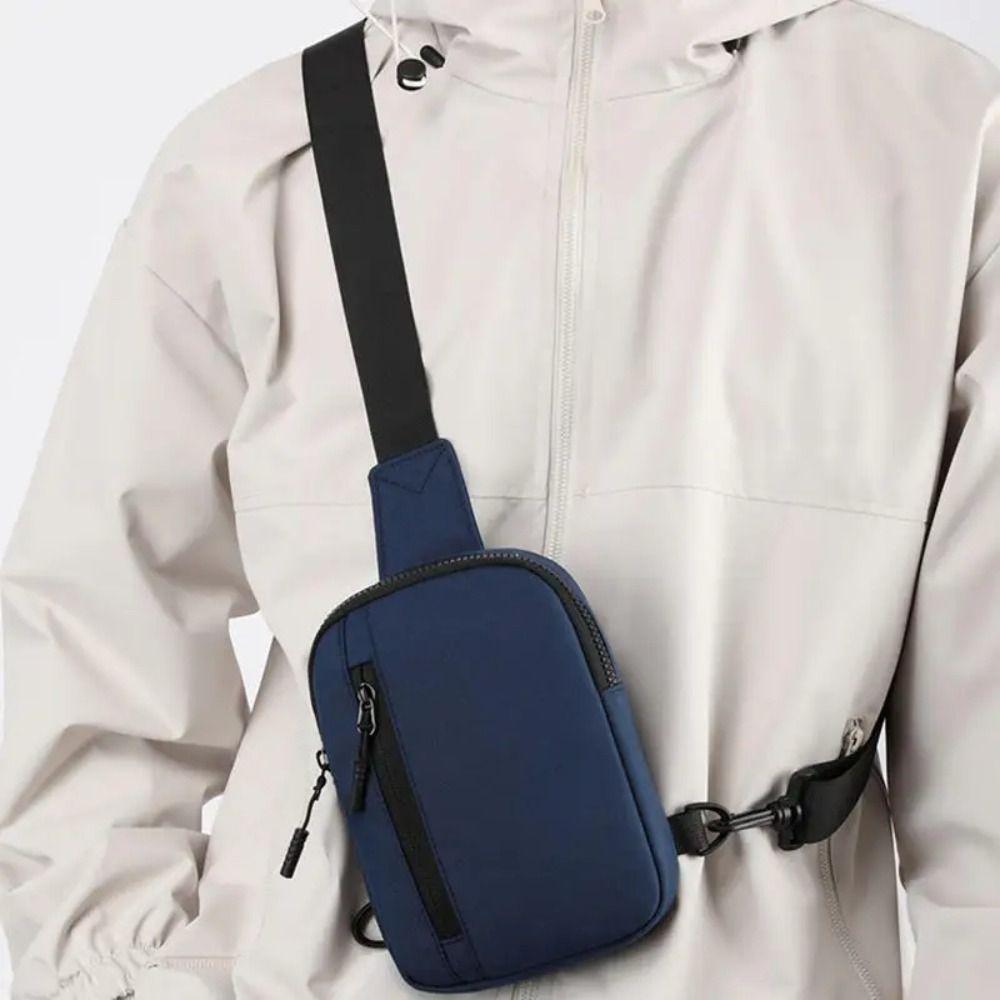 Adjustable Strap Male Waist Bag Fitness Shoulder Bag Leisure Sports Chest Bag  Business