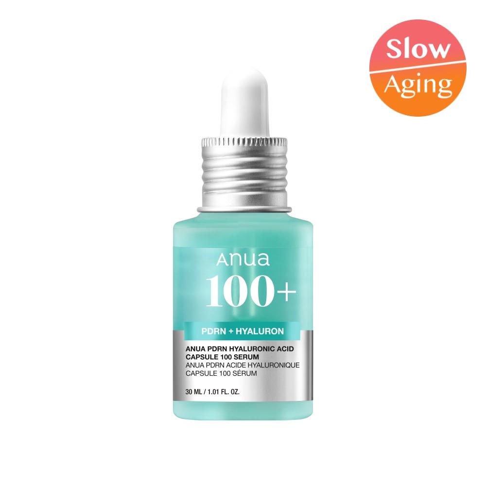Anua [september All Young Pic Sanrio Characters Collaboration] Anua Pdr Hyaluronic Acid Capsule 100 Serum 30ml Double Plan  + Cinnamorol Pouch 