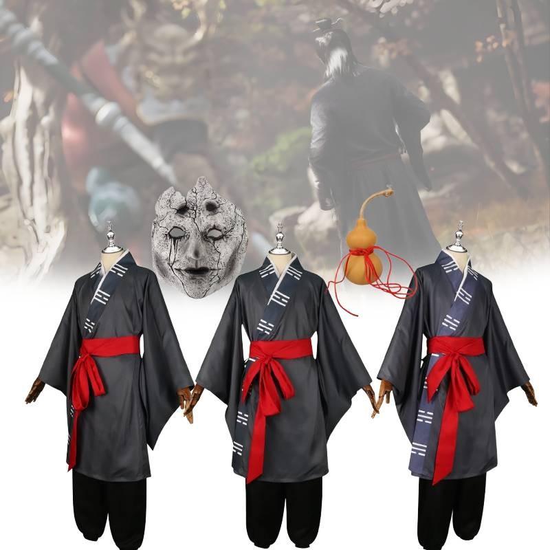 Black Myth Wukong Cosplay Set Game Role Play Party Retro Taoist Costume Robe