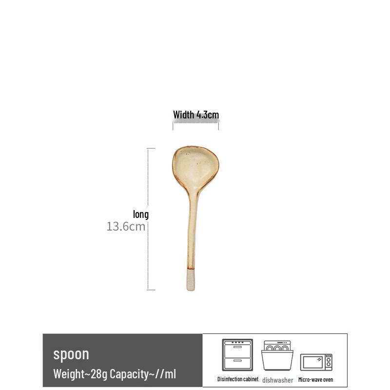 Ruhan Floral Collection Retro Ceramic Stirring Spoons