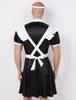 Men's Frilly Satin Flutter Sissy French Maid Dress Costume Crossdress Nightwear Pajamas