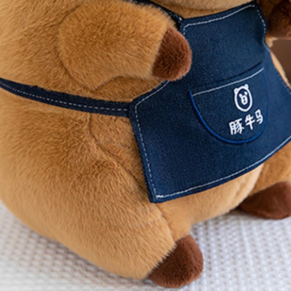 Drink Capybara Plush Toy Apron Capybara Fluffty Doll Accompany Toy Capybara Plush Doll  Home Decor