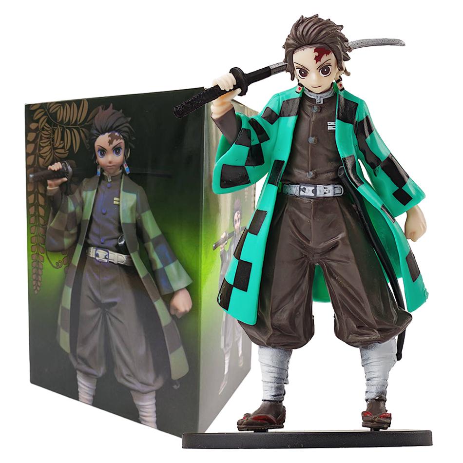 Figurină de Acțiune Anime Demon Slayer - Kamado Tanjirou cu Agatsuma Zenitsu și Nezuko Model PVC Jucării Kimetsu No Yaiba Războinici