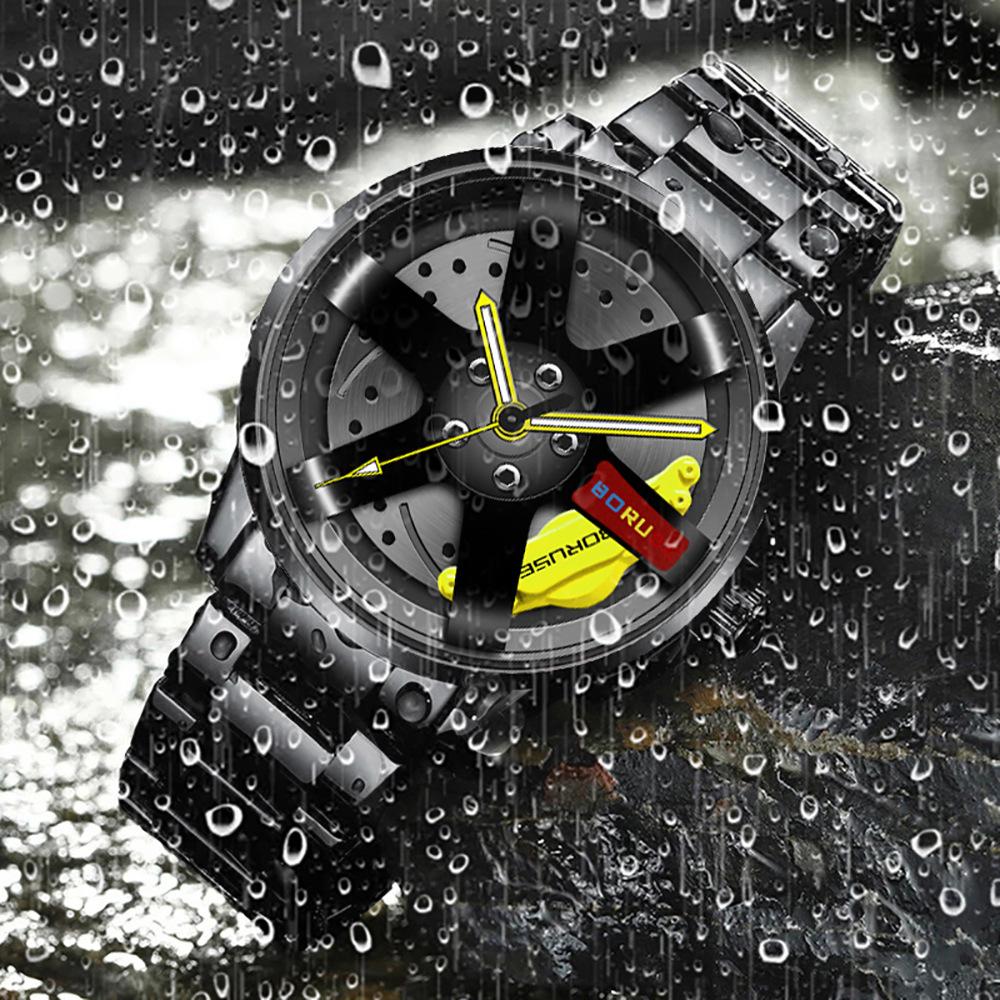 Casual Men's Watch Stainless Steel Watch Fashion Business Men's Watch Sports Watch Personality Watch Quartz Watch Car Hub Watch