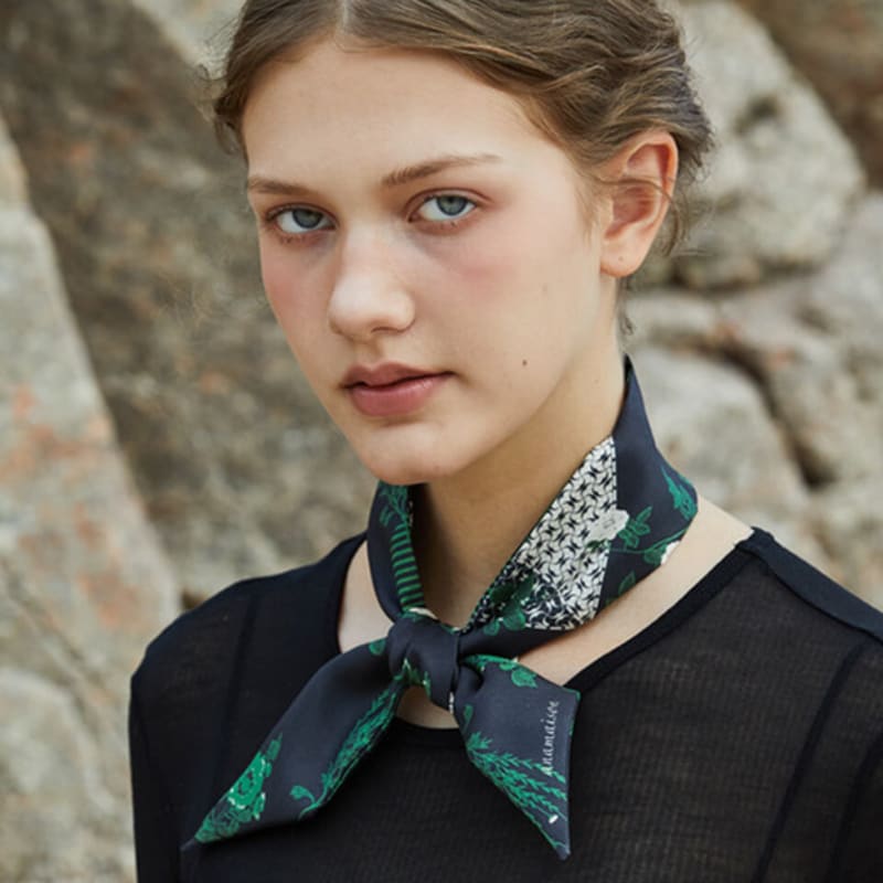 

ANA MAISON Selfless City Twilly Silk Scarf [PMT-1425] Selfless City