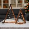 Wooden Luminous Christmas Tree Ornament with String Lights