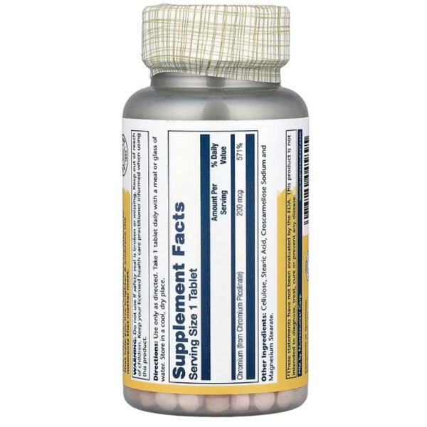 Хром Пиколинат, Chromium Picolinate 200, Solaray (36411103)
