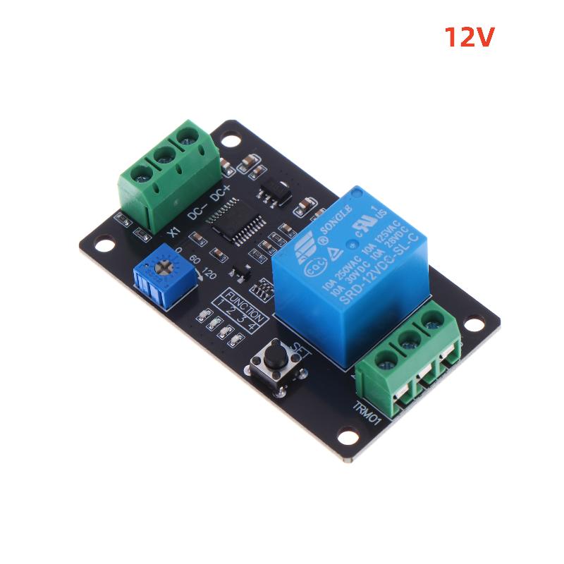 Timer Relay Module 12V Delay On Off Switch Adjustable Time Range Self Locking Delay Timer for Lighting Control Home Applications