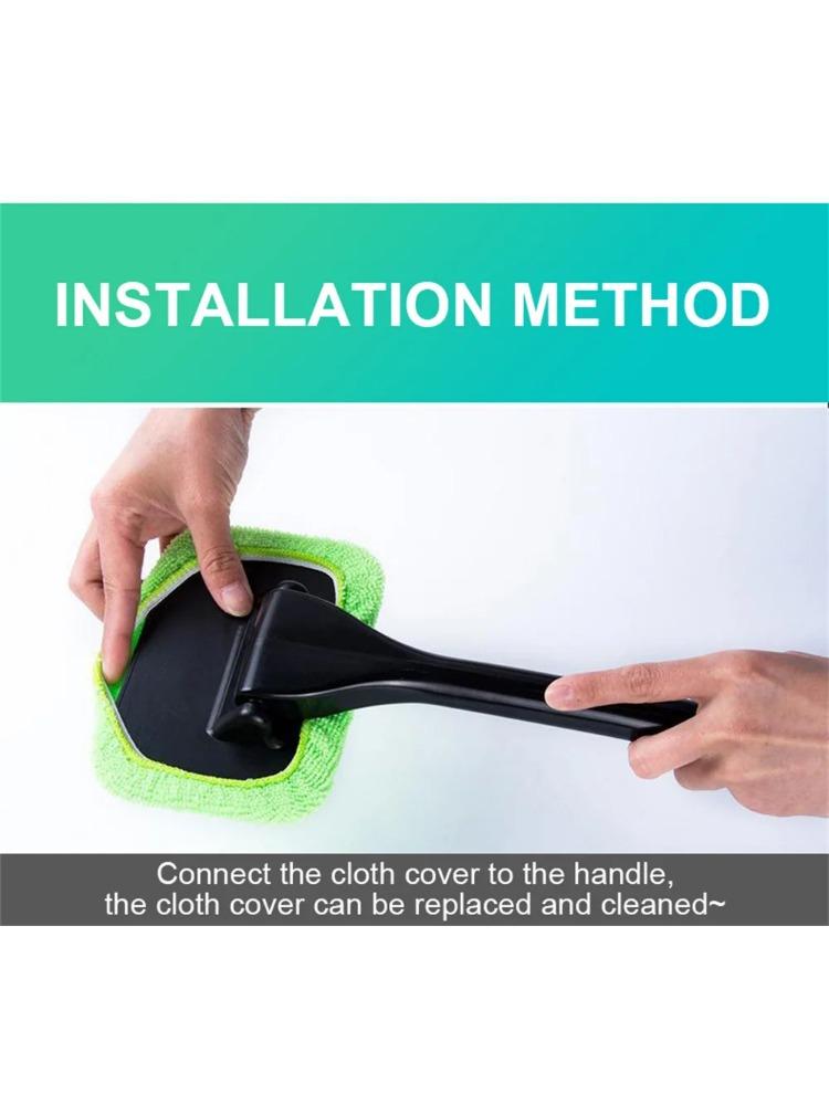 Kit perie pentru curățarea geamurilor mașinii Instrument de spălare a parbrizului în interiorul interiorului ștergător de sticlă auto cu mâner lung Accesorii auto