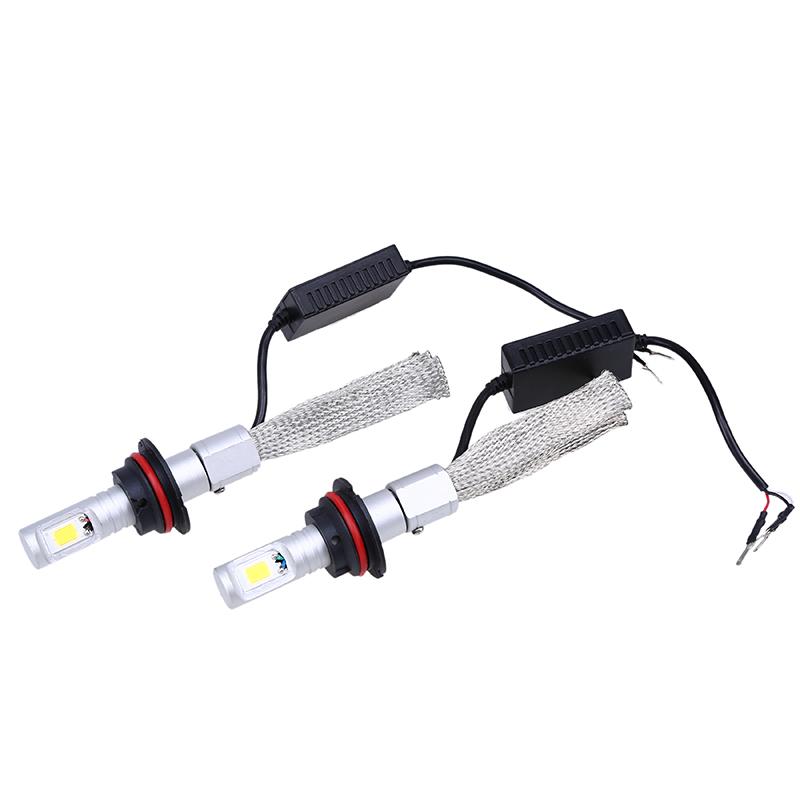 1 Pair Auto Car Headlight Bulbs Waterproof Surper Bright 6500K White External Light 9004/9007