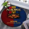 Custom Name,Spain Pattern Round rug,Carpet Rug for Living Room Bedroom Playroom ,Non-slip Floor Mat,Holiday Gifts and Birthday Gifts.