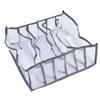 Underwear Organizer Mesh Foldable Breathable Multi Cells Socks Storage Box for Bras Panties6 Cells