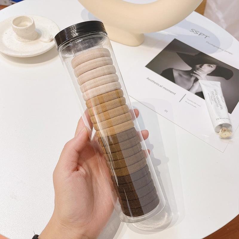 20 STK Mote Kvinner Enkle Basiske Elastiske Hårbånd Strikker Scrunchie Hestehaleholder Gummistrikk Pannebånd Jenter Hårtilbehør