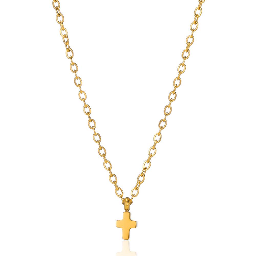 INS Style Luxury Zirconia Cross Pendant Necklace - High-end Clavicle Chain Jewelry