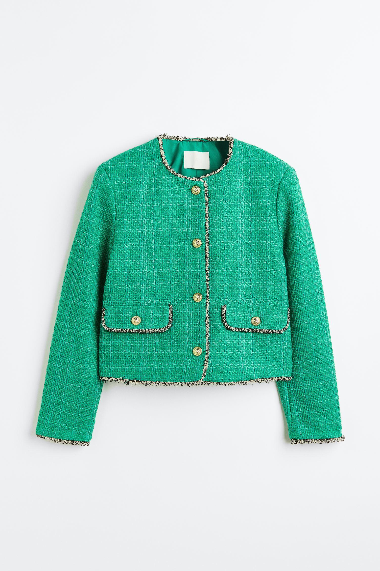 

Textured-weave jacket