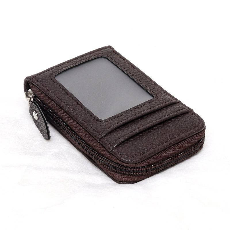 Organ-Kartenetui Edition Tragbar Damen Herren Kurze Bankkartenhülle Visitenkartenclip Reißverschluss Vertikale Handtasche