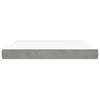 Pocket Spring Mattress Medium Firm Light Grey 160 X 210 X 20 Cm Velvet