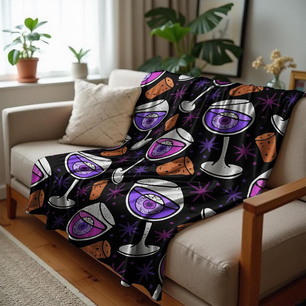Böser Blick Cartoon Anime Druck Flanelldecke Weiche Warme Decke für Kinderzimmer Sofa Weihnachten Büro Auto