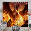 2panels Dragon Print Curtains Rod Pocket Curtain For Restaurants Living Rooms Bedrooms Offices Study Rooms Home Decoration