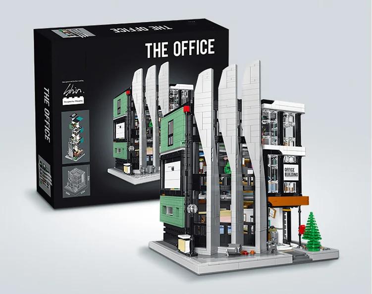 Non-Toxic 3828Pcs Office Building Moc Model Building Block Set Creative Street View Modular House Assembly Bricks Diy Toys Gifts For Kids