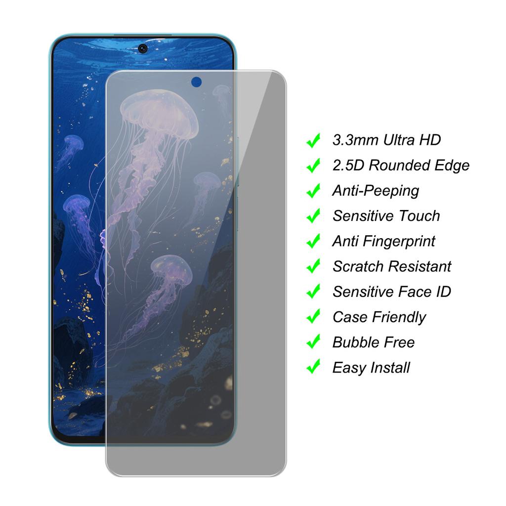 25 Stück für Samsung Galaxy A36 5G/A56 5G Anti-Spionage Panzerglas Displayschutz Anti-Sturz HD Klarsichtfolie