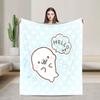 Soft Blanket Airplane Travel Cute M-Mamegoma Seal Anime Throw Blanket  Flannel Bedspread For Couch Bed Fashion Sofa Bed Cover