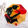 1pc Saxophone Musician Automatic Folding Umbrella - Windproof Compact Travel Umbrella with Auto Open/Close, 8-Rib Heavy-Duty Shaft for Women/Men A055