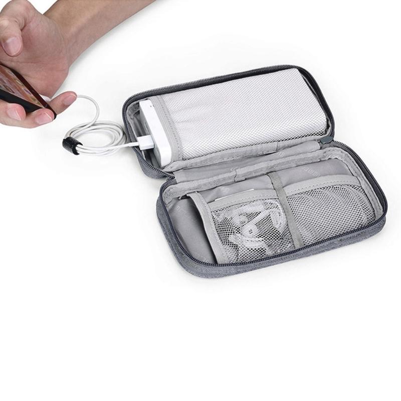 Storage Bag Carrying Box for Case Organizer Cover Pouch Shockproof Travel for Case for Power Bank Earphone USB Data Cabl