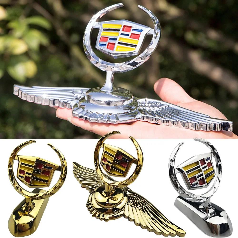 Metal Car Hood Emblem for Cadillac ATS CTS Escalade SRX XTS XT5 STS CT5 CT6 BLS Deville Front Logo Badge Exterior Car Accessorry
